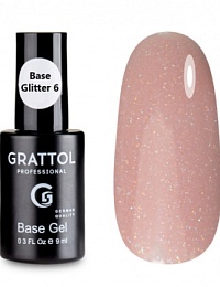Grattol Rubber Base Glitter 6